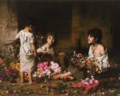 The Flower Girls - 阿列克谢·阿列维奇·哈拉莫夫